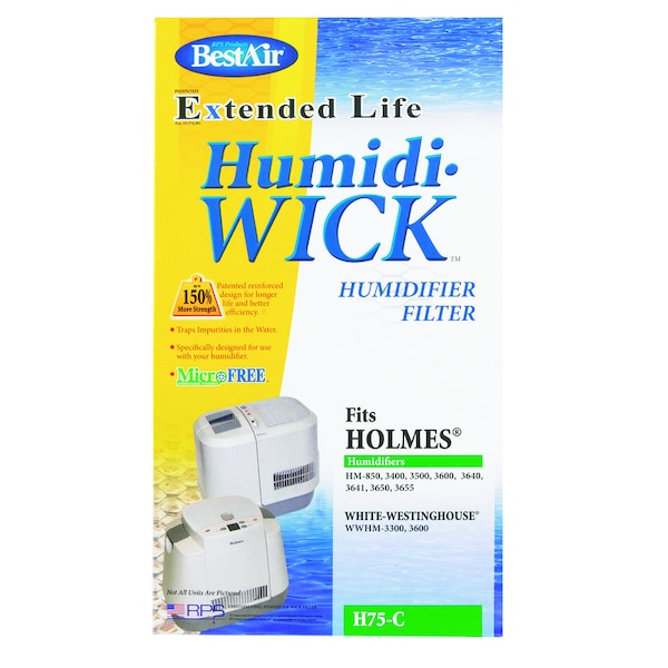 Bestair Humidifier Wick 1 pk For Holmes HM850/3400/3500/3501/3600/3607/3608/3640/3641/3650 H75-PDQ-4 - main